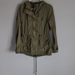 H&M Army Green Jacket Size 6 Zip Up